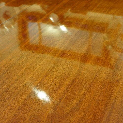 fig 3. Regency mahogany twin pillar dining table