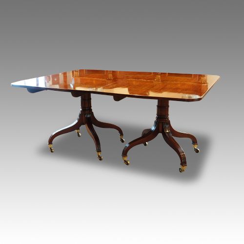 fig 4. Regency mahogany twin pillar dining table