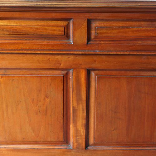 fig 3. Edwardian mahogany paneled pedestal desk