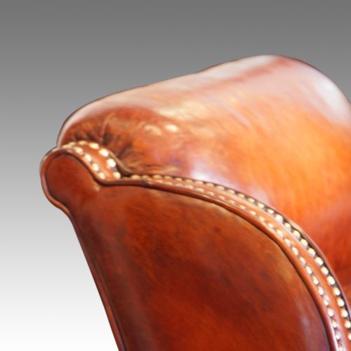 fig 1. Pair of Edwardian leather club chairs