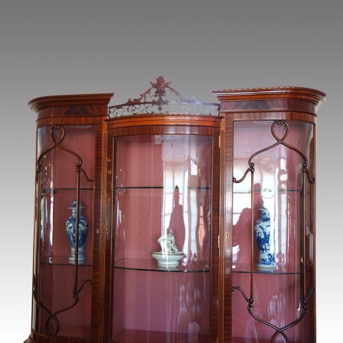 fig 2. Superb Edwardian mahogany bow-end display cabinet