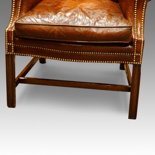 fig 2. Pair of Georgian style leather wing-chairs
