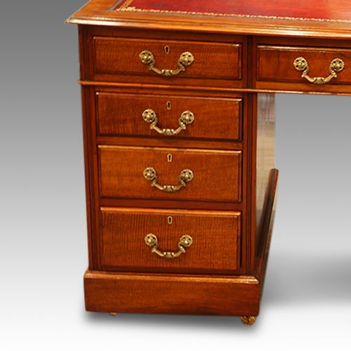 fig 1. Mahogany double pedestal desk circa 1920