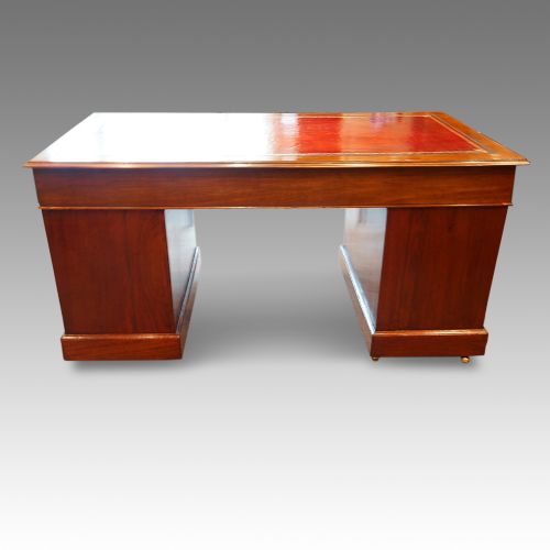 fig 4. Mahogany double pedestal desk circa 1920