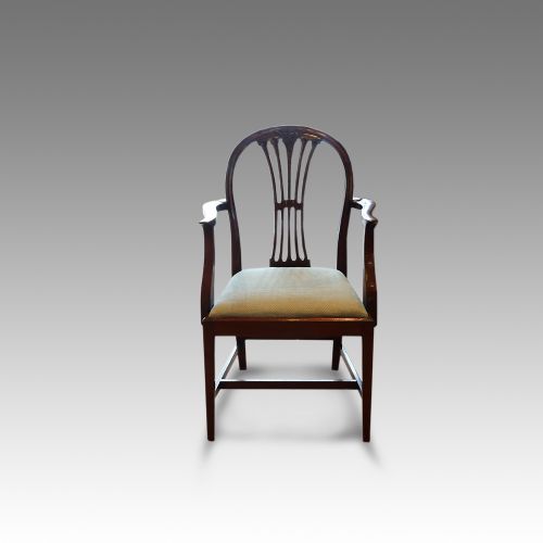 fig 1. Set of 8 Edwardian mahogany Wheatsheaf dining chairs