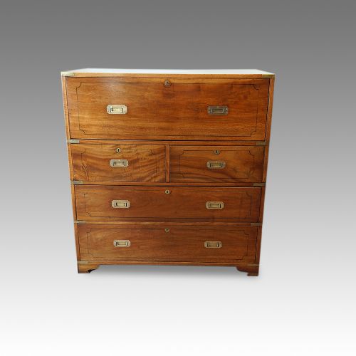 Regency Camphorwood Secretaire Military Chest
