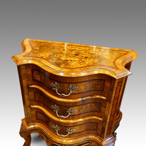 fig 2. Pair of superb Antique serpentine bedside chests