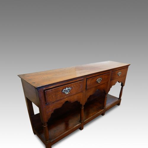 fig 1. Antique oak pot-board dresser base