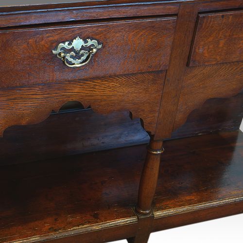 fig 3. Antique oak pot-board dresser base