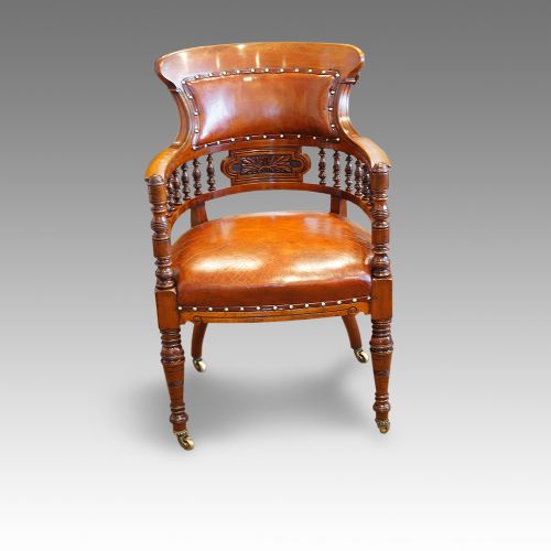 Victorian Walnut Desk Armchair