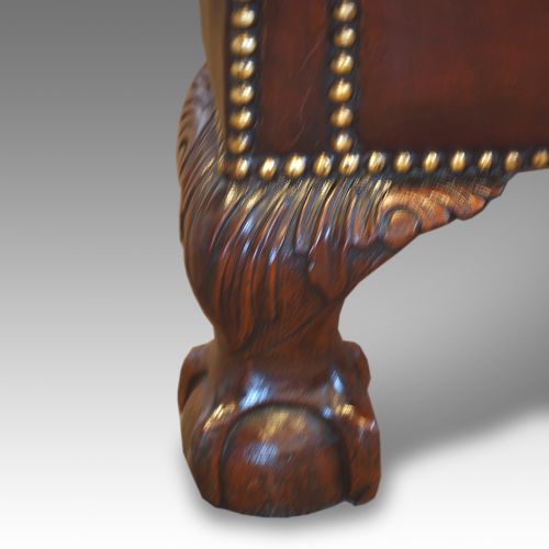fig 3. Pair of Edwardian leather club armchairs