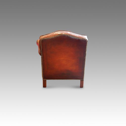 fig 4. Pair of Edwardian leather club armchairs