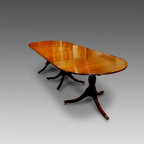 fig 2. 12 seat mahogany 3 pillar dining table