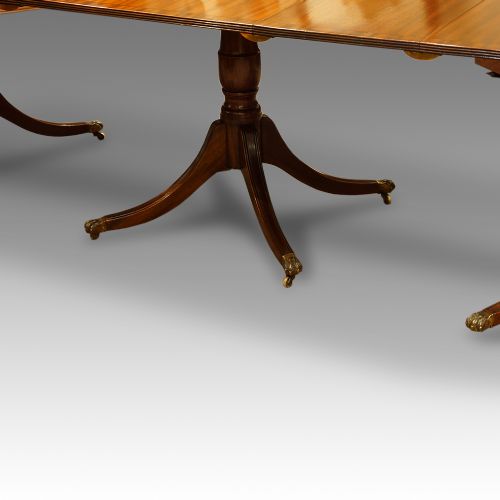 fig 3. 12 seat mahogany 3 pillar dining table