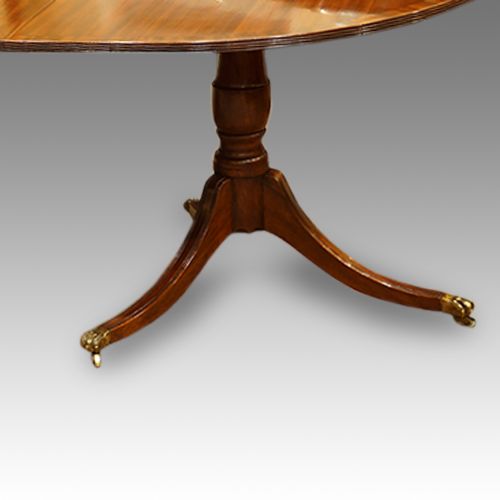 fig 4. 12 seat mahogany 3 pillar dining table