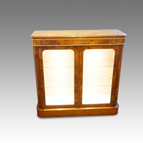 fig 2. Victorian 2 door inlaid walnut pier cabinet