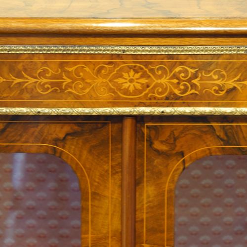 fig 3. Victorian 2 door inlaid walnut pier cabinet