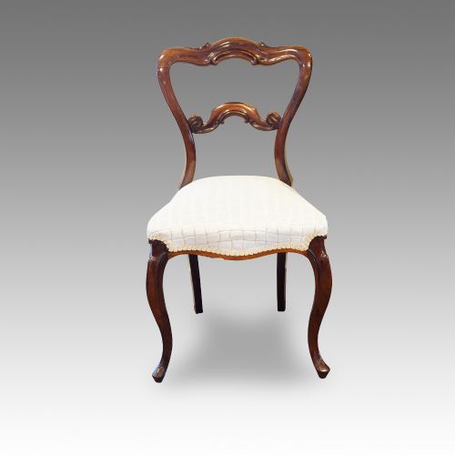 fig 1. Set of 8 Victorian rosewood dining chairs