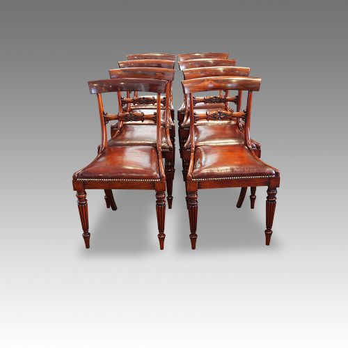 Set of 8 William IV Rosewood Dining Chairs