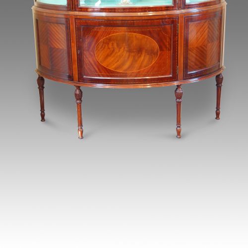 fig 1. Edwardian inlaid mahogany demi lune display cabinet