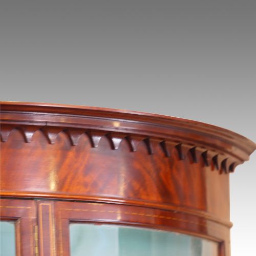 fig 3. Edwardian inlaid mahogany demi lune display cabinet