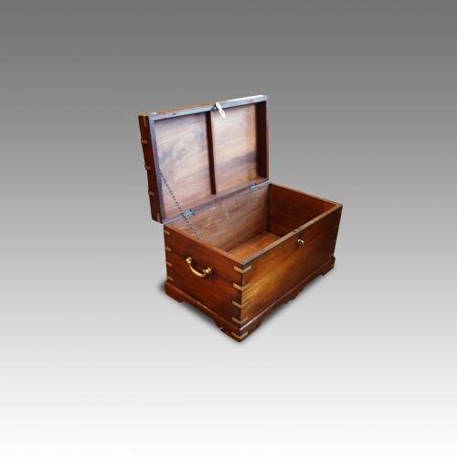 fig 1. Victorian brass bound campaign chest
