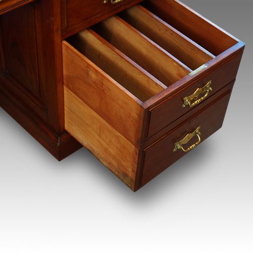 fig 1. Late Victorian walnut pedestal desk