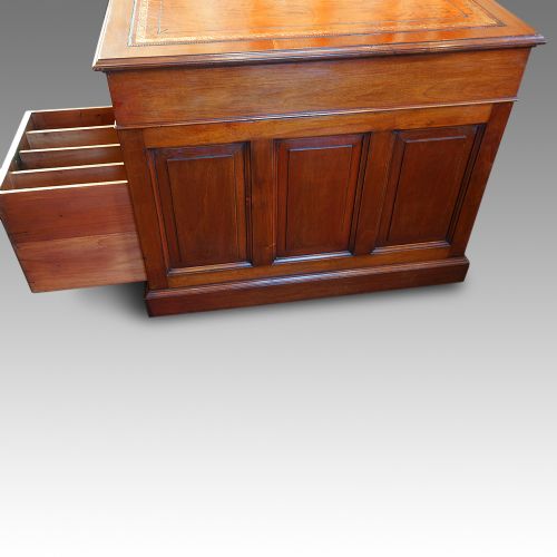 fig 2. Late Victorian walnut pedestal desk