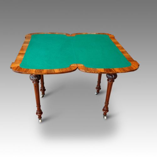 fig 2. Victorian inlaid walnut cardtable