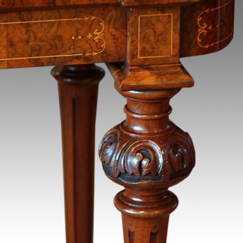 fig 3. Victorian inlaid walnut cardtable