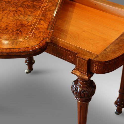 fig 4. Victorian inlaid walnut cardtable