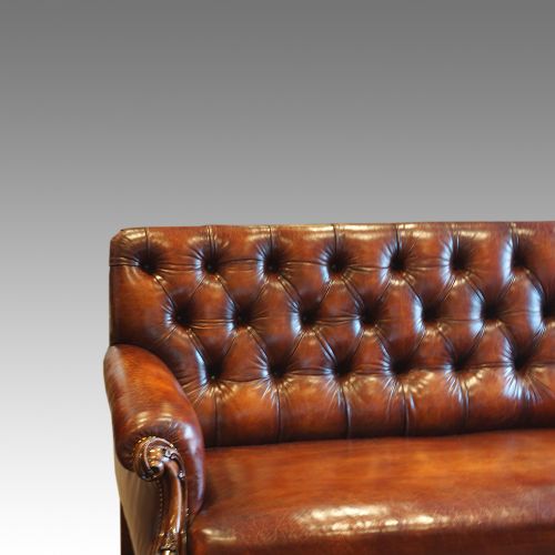 fig 1. Victorian leather gentlemans club sofa