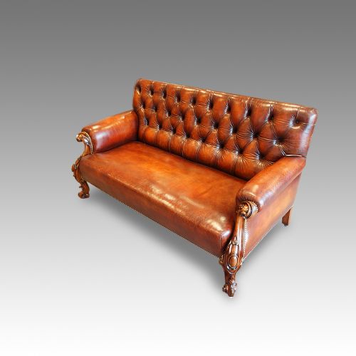 fig 2. Victorian leather gentlemans club sofa
