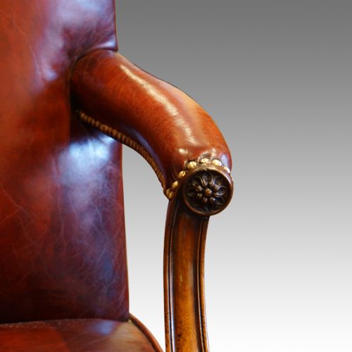 fig 2. Superb pair of leather Gainsborough chairs