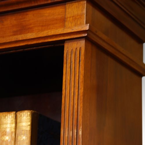 fig 3. Edwardian walnut tall open bookcase