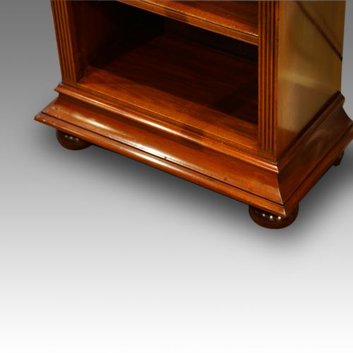 fig 4. Edwardian walnut tall open bookcase