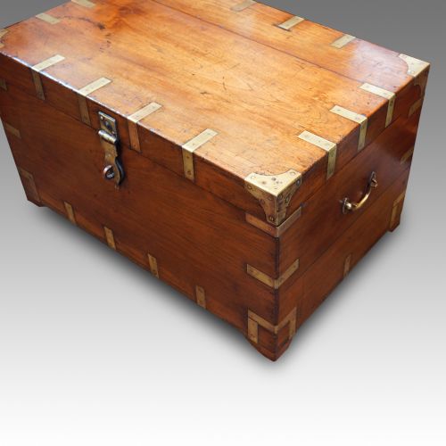 fig 1. Antique brass bound campaign trunk