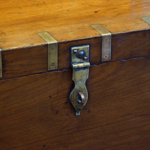 fig 2. Antique brass bound campaign trunk