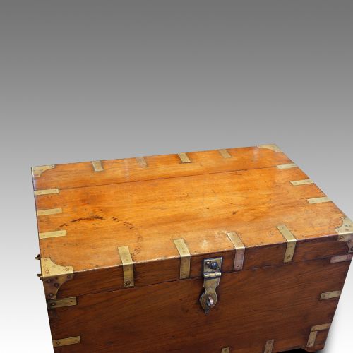 fig 3. Antique brass bound campaign trunk