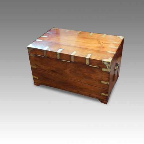 fig 4. Antique brass bound campaign trunk