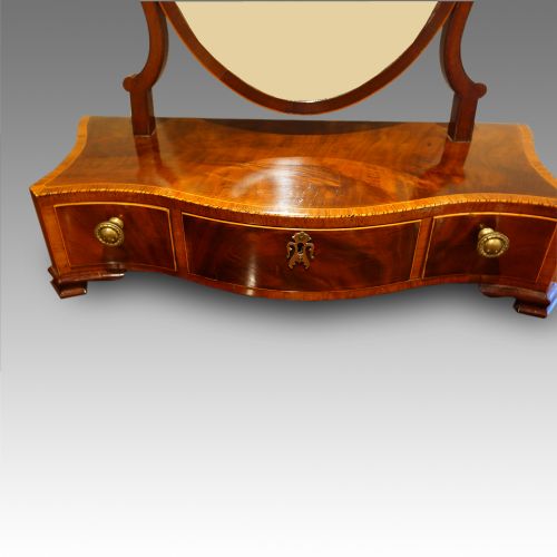 fig 2. Antique inlaid mahogany dressing table mirror