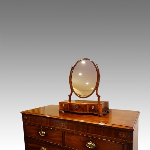 fig 4. Antique inlaid mahogany dressing table mirror