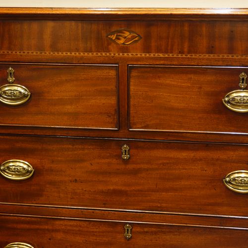 fig 1. Georgian inlaid mahogany chest of drawers