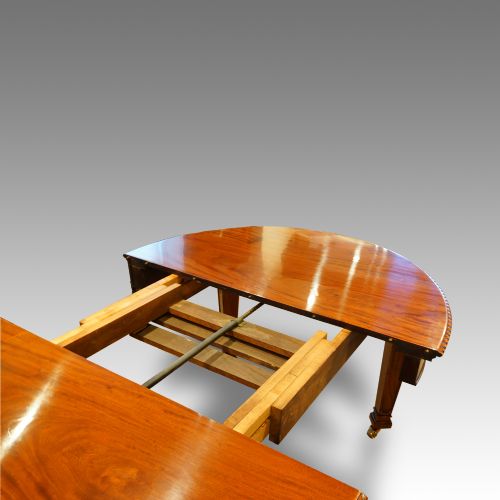 fig 1. 10 seat Edwardian mahogany extending dining table