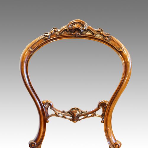 fig 2. Set of 6 Victorian walnut dining chairs