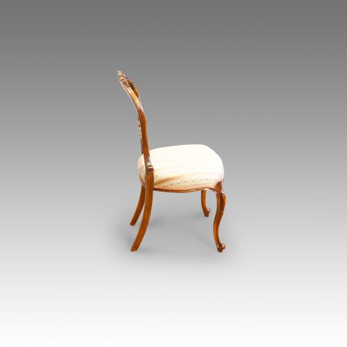 fig 3. Set of 6 Victorian walnut dining chairs