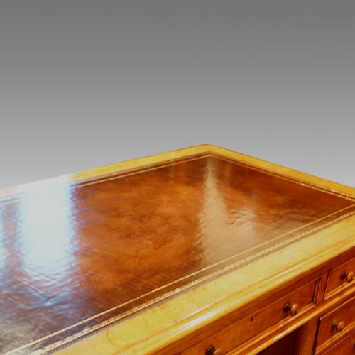 fig 3. Victorian oak partners desk of rare small size