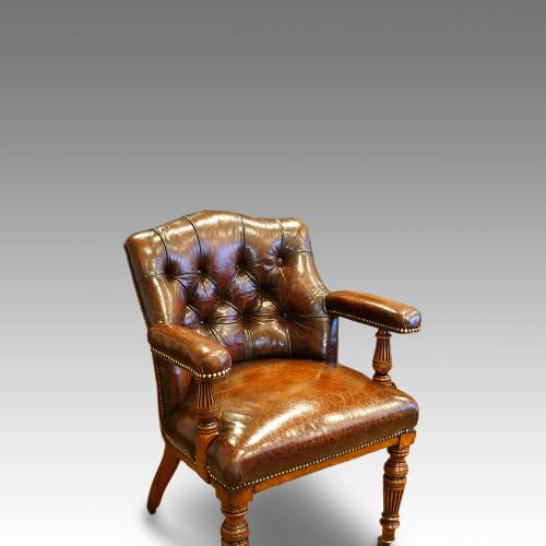 fig 2. Victorian oak desk chair