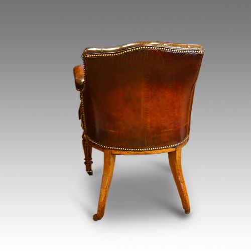fig 3. Victorian oak desk chair