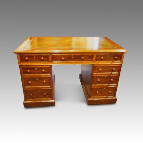 fig 1. Victorian mahogany quality pedestal desk